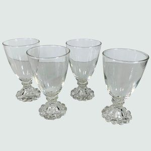 VTG MCM Anchor Hocking Boopie Berwick Bubble Juice Glasses Set 4 Wine Tasting